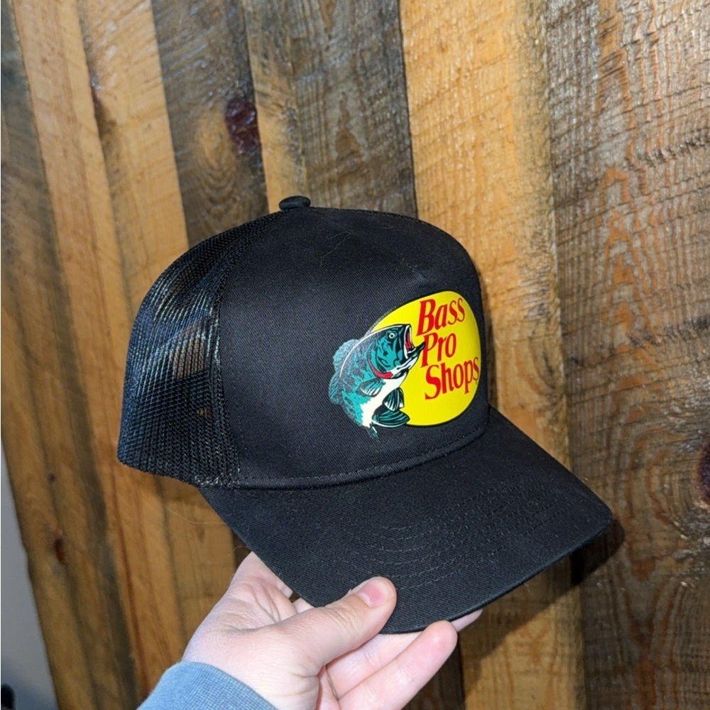 Bass Pro Shops Black and Yellow Logo Cap